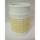 VASO BAÑO REDONDO VICHY AMARILLO