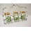 SOPORTE CROMADO 3 BOTES VICHY VERDE