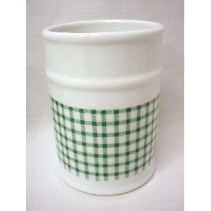 VASO BAÑO REDONDO VICHY VERDE