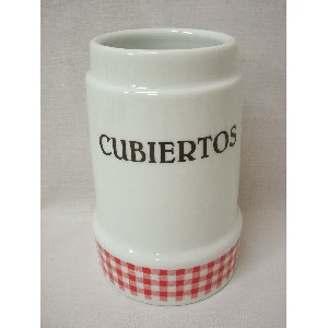 CUBERTERO SIN CUBIERTOS VICHY ROJO