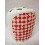 VASO CEPILLOS PLANO VICHY ROJO