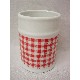 VASO BAÑO REDONDO VICHY ROJO