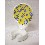 SOPORTE CEPILLO PARED RAMAS AMARILLO