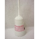ESCOBILLERO BORDE BAÑO TOALLA ROSA