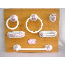 JUEGO 7 PIEZAS BAÑO TOALLA ROSA