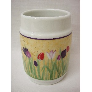 VASO BAÑO BORDE TULIPANES CESPED COL