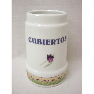 CUBERTERO SIN CUBIERTOS TULIPANES CESPED