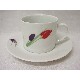 TAZA Y PLATO TE 300ML TULIPANES CESPED