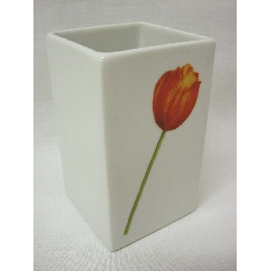 VASO BAÑO MING TULIPAN ROJO