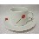 TAZA Y PLATO TE 300ML TULIPAN ROJO