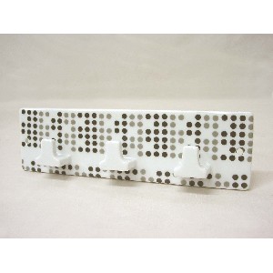 PERCHA TRIPLE CUBO POMPAS GRISES